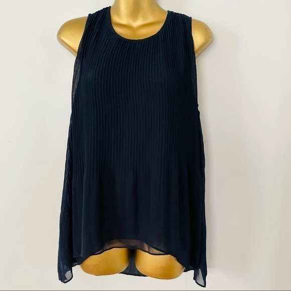 Zara pleated chiffon tank top - Picture 1 of 4